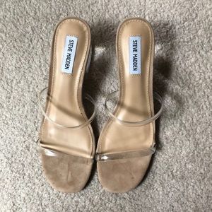 Steve Madden Block Heel Sandal Clear